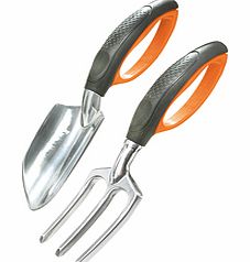 Unbranded Easy-Grip Garden Trowel and Fork with Loop