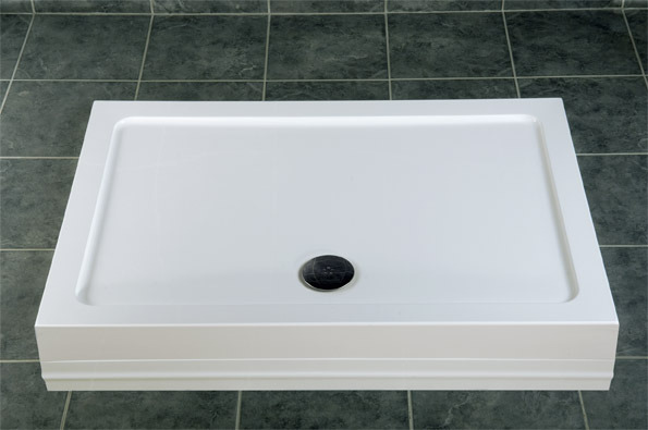 Unbranded EASYPLUMB 900x800x140 Shower Tray Stone Resin