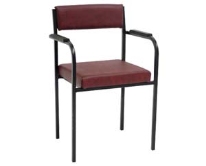 Unbranded Economy vinyl stacking chair with arms