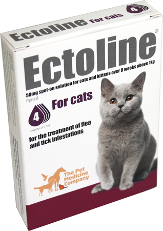 Unbranded Ectoline For Cats 50mg spot-on solution: 4