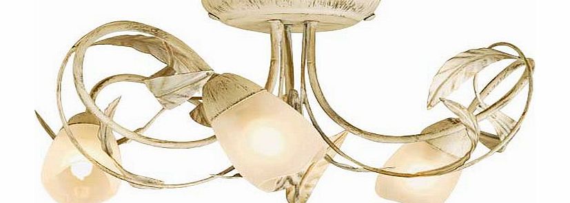 Unbranded Elana 3 Light Ceiling Fitting - Cream and
