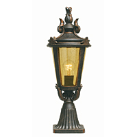 Unbranded ELBT3/M - Medium Old Bronze Patina Outdoor Pedestal Light