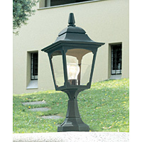 Unbranded ELCPM4 - Small Black Outdoor Pedestal Light