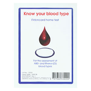 Eldoncard Blood Group Test ABO & Rhesus is the eas