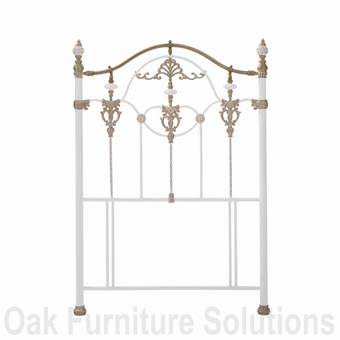 Unbranded Eleanor White/Antique Gold Headboard - 90cm -