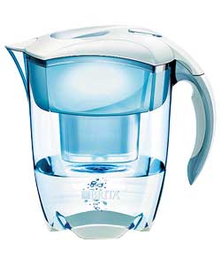 Single handed filling with unique automatic pour through lid. Features Brita Maxtra cartridge. 2.2 L