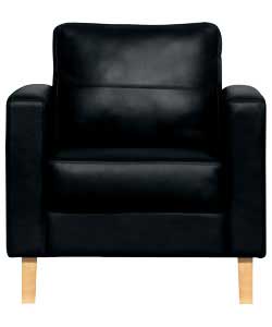 Elena Leather Chair - Black