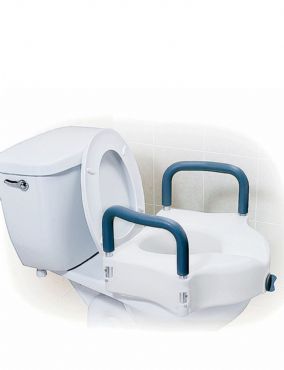 Unbranded ELEVATED TOILET SEAT WITH DETACHABLE ARMS
