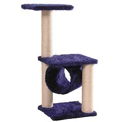 Keep your cat amused and little claws trim with this two post cat scratcher. The tunnel makes a grea