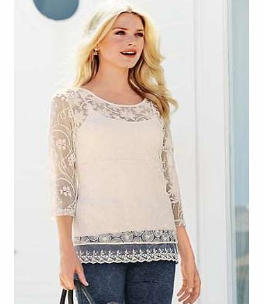 Unbranded Embroidered Jersey Tunic Top