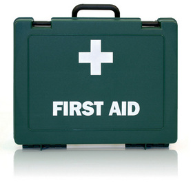 Unbranded Empty Small Green First Aid Box 1-10 Person Kit