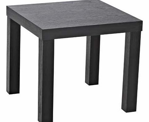 This modern end table is finished in a modern black effect. Ideal to place at the arm of a sofa. it is both stylish and functional. A fantastic. value for money. piece to accessorise your home with. Collect in store today. Size H45. W45. D45cm. Weigh