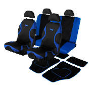 Unbranded Energy Seat Covers With Blue Mats