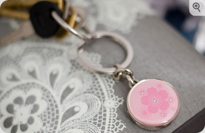 Engraved Blossom Key Ring  Our Blossom Key Ring is the perfect gift for her, with your own engraved 