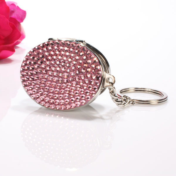 Unbranded Engraved Luxury Pink Swarovski Crystals Mirror