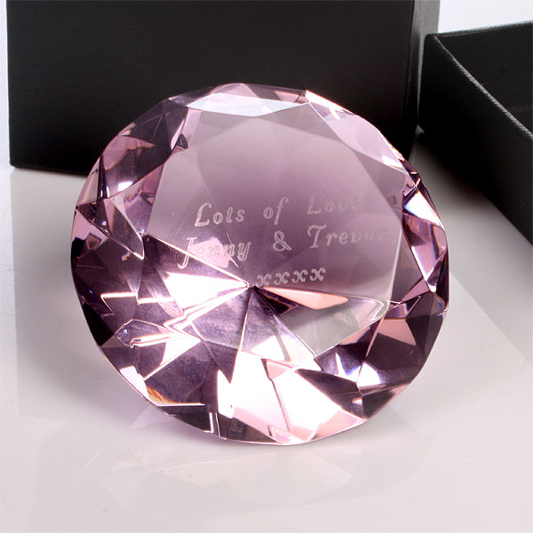Unbranded Engraved Pink Paperweight