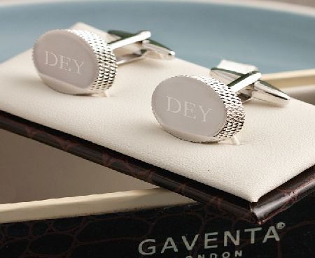 Unbranded Engraved Polished Oval Cufflinks in Personalised