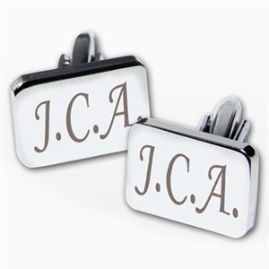 Unbranded Engraved Rectangle Cufflinks