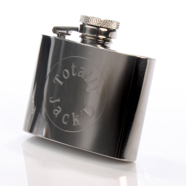Unbranded Engraved Totally Jackd Stainless Steel Hip Flask