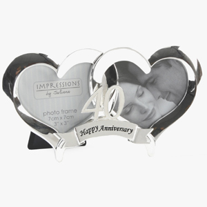 Unbranded Entwined Heart Happy 40th Anniversary Photo Frame