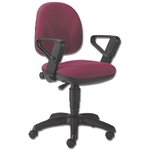 Ergonomic Medium Back Operator Chair - Burgundy