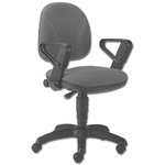 Ergonomic Medium Back Operator Chair - Grey