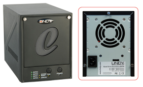 This eSATA hard drive enclosure allows you to install four separate 3.5