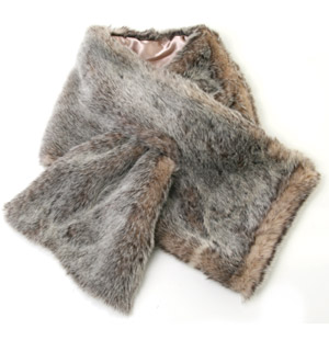 Gorgeous faux fur stole. The Eselina shrug is ideal worn over dresses for a glamorous party season l