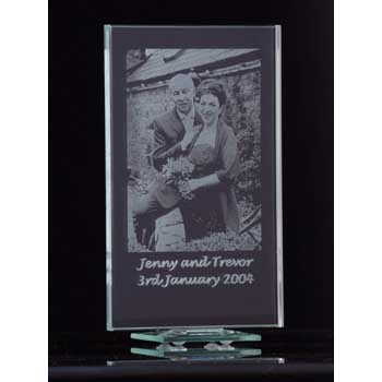 Etched Glass Photo Frame Photo Only