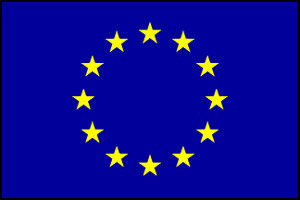 Unbranded EU paper flag, 11 x 8