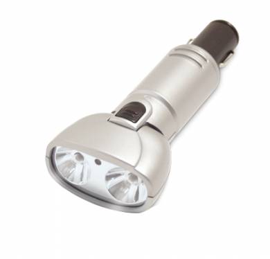 This useful everlasting torch can be recharged from the cigarette lighter socket in your car, 