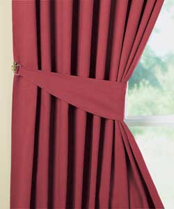 Unbranded Everyday Lined Pencil Pleat Claret Curtains - 66 x 72 inches