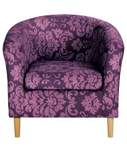 Unbranded Evie Tub Chair - Aubergine