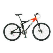 The Exodus Vault all terrain bike comes in a fiery burnt orange and black colour and can be used off