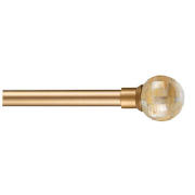 This extendable metal curtain pole comes in a stylish antique gold effect finish with mother of