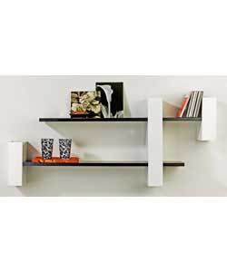 Unbranded Extendable Shelf Unit - Black And White