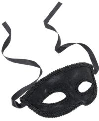 Unbranded Eyemask: Black with Ribbon Ties