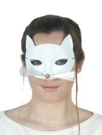 Eyemask: Cat Plain White