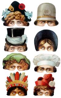 Pack of 24 Facsimile of genuine Victorian masks printed today in England. As you tie them around