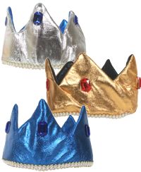 Unbranded Fabric Crown with Jewels (Assorted)
