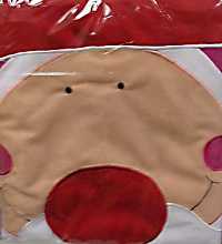 Christmas Decorations - Fabric Santa Face Sack