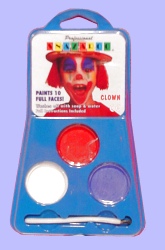 Face paints - Clown 3 colour palette - Snazaroo
