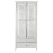 This shaker style white wash wardrobe from the Fairhaven range is made from solid* pine complemented