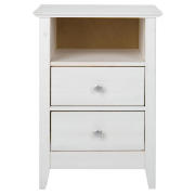 This shaker style Fairhaven bedside table has 2 drawers on metal drawer runners and is finshed with 
