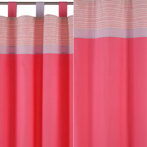Fairy Tab Top Curtains- Pink- W140 x Drop 182cm