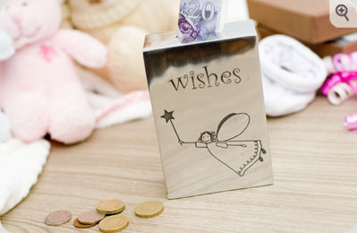 Fairy Wishes Money Box A stylish and fun gift gift for girls, our Fairy Wishes Money Box is a lovely