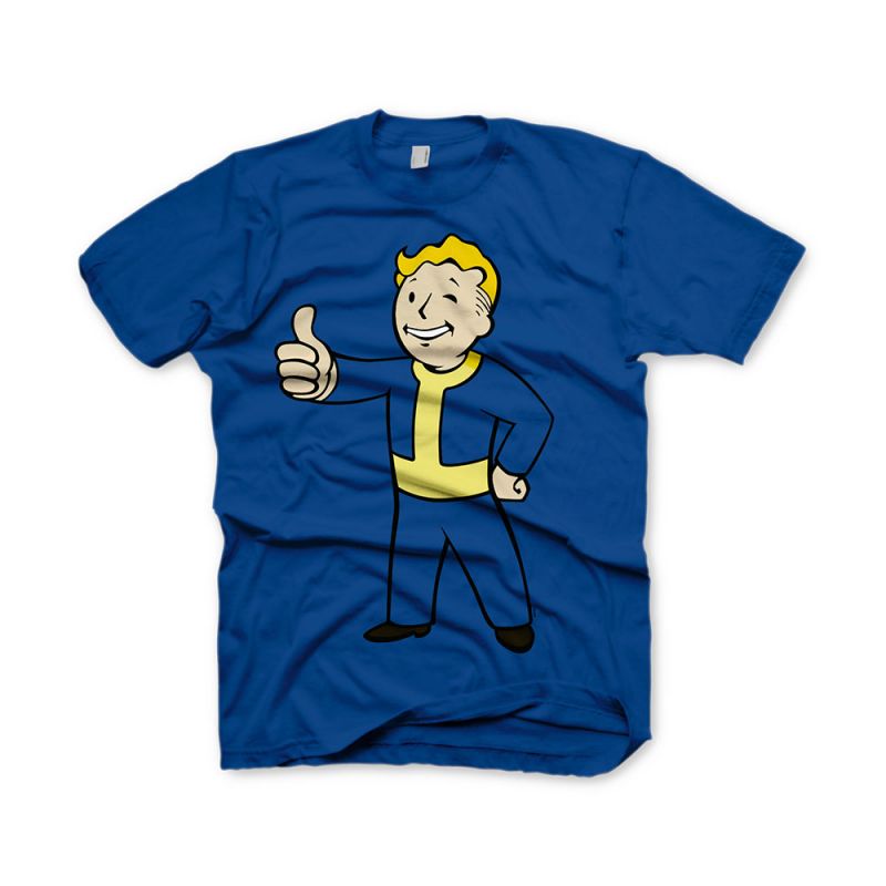 This premium T-Shirt shows the Thumps Up Vault Boy. High quality 100% pre-shrunk cotton for a long lasting fit even after being washed several times. All Artworks are original designs and printed in a very durable silk s...