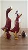 Unbranded Family of 5 Wooden Ducks: - Red