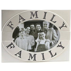 Unbranded Family Oval Inset Silver Plated Photo Frame