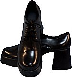Unbranded Fancy Dress - 70` BLACK MENS Platform Shoes
